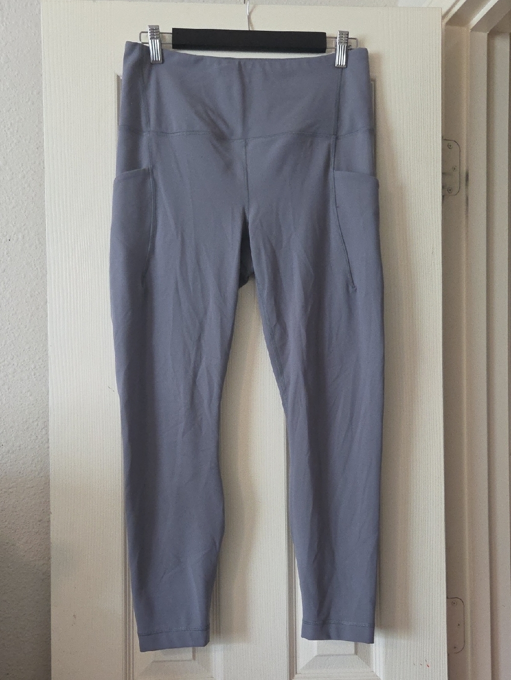 90 Degree By Reflex Light Gray High-Rise Pocket Leggings